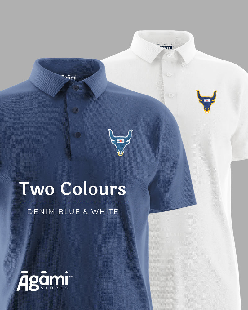 Shiva Nandi Polo Neck Tshirt - White