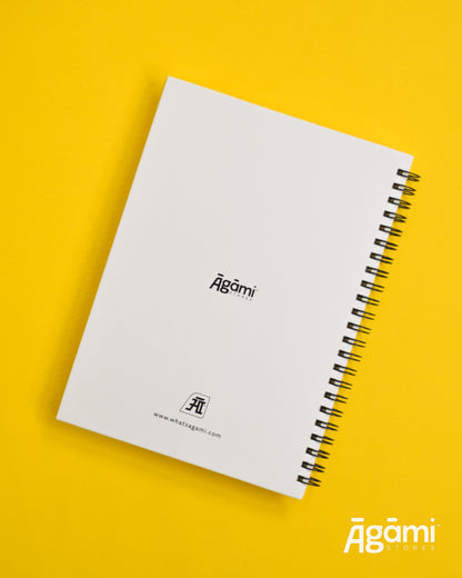 Om Vibes A5 Spiral Notebook | White