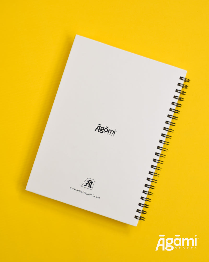 Om Vibes A5 Spiral Notebook | White