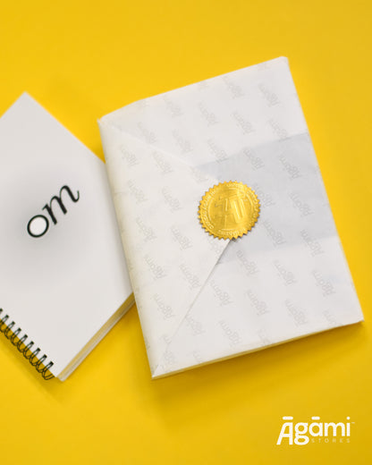 Om Vibes A5 Spiral Notebook | White