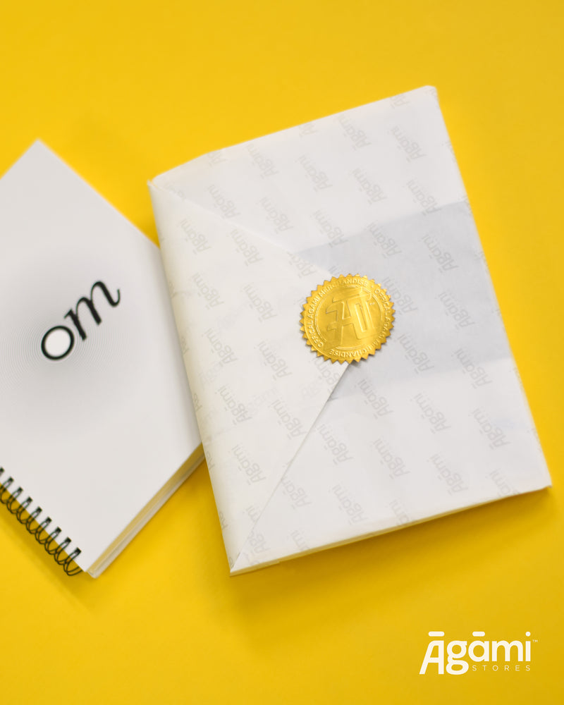 Om Vibes A5 Spiral Notebook | White