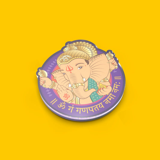 Om Gan Ganpataye Namo Namah | Acrylic Fridge Magnet