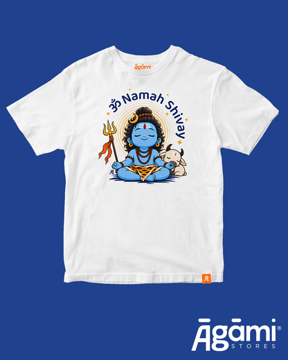 Om Namah Shivay Kids Tshirt | White