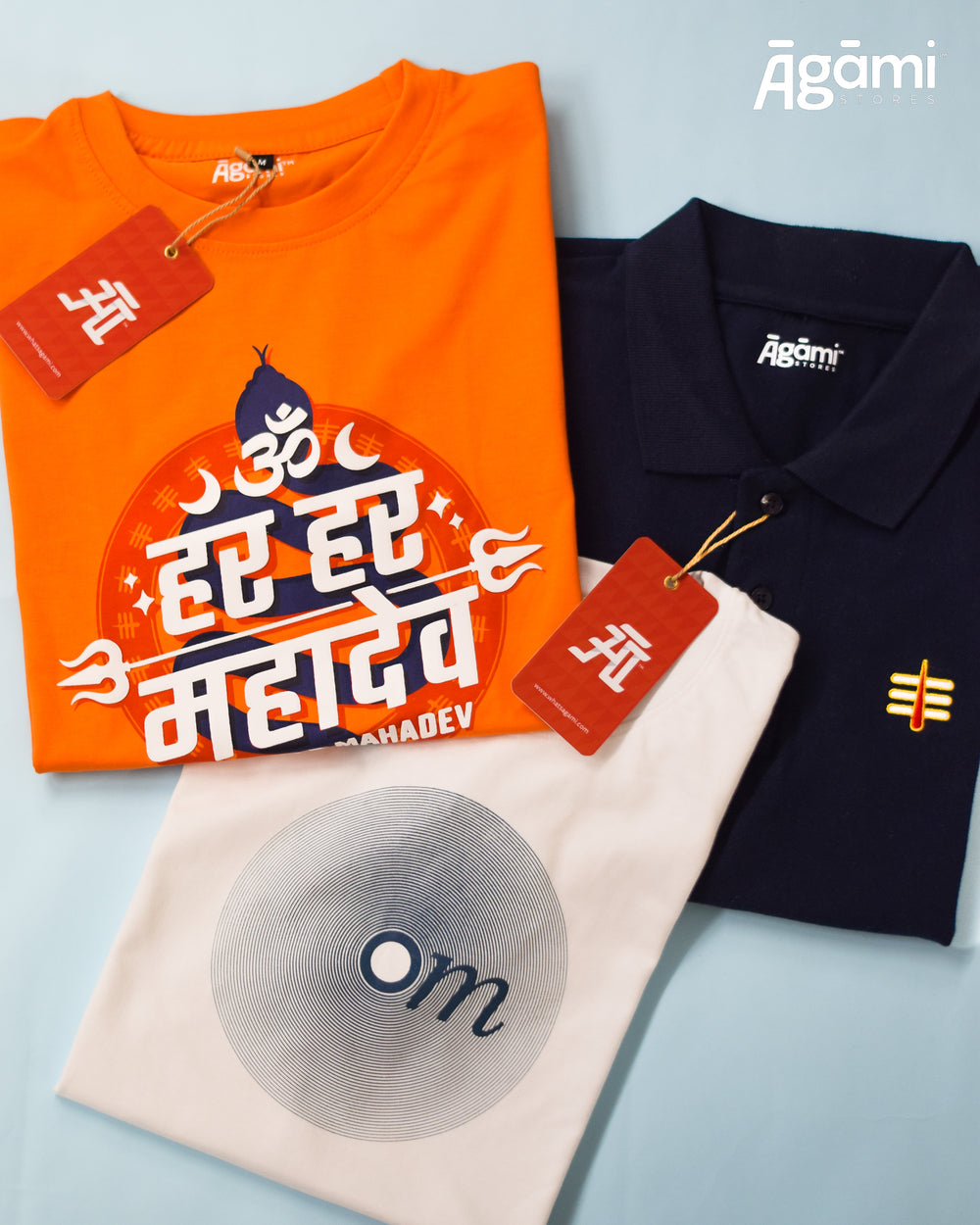 Shiva Pack of 3 T-Shirts | Polo Neck, Full Sleeve & Round Neck