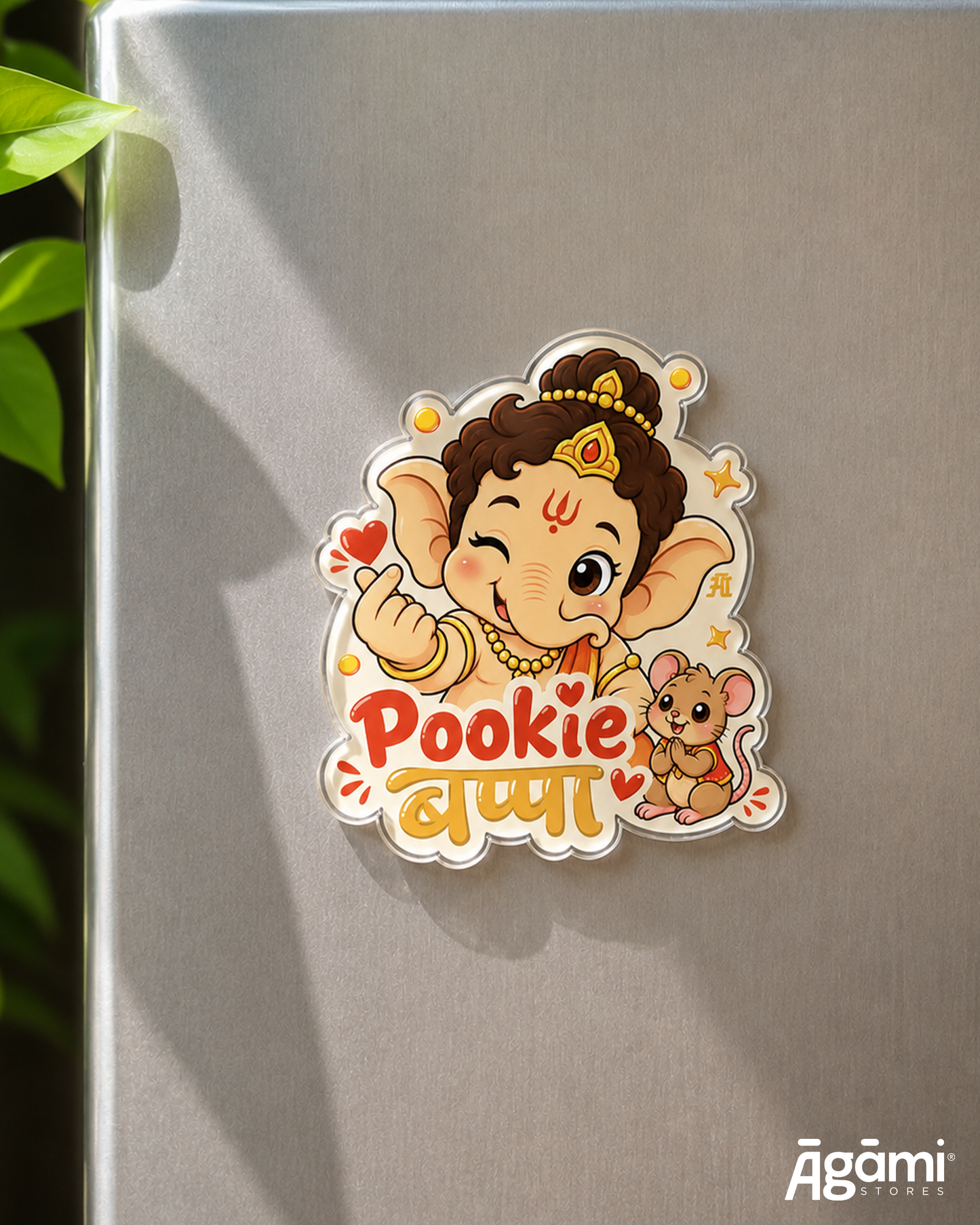 Pookie Bappa | Acrylic Fridge Magnet