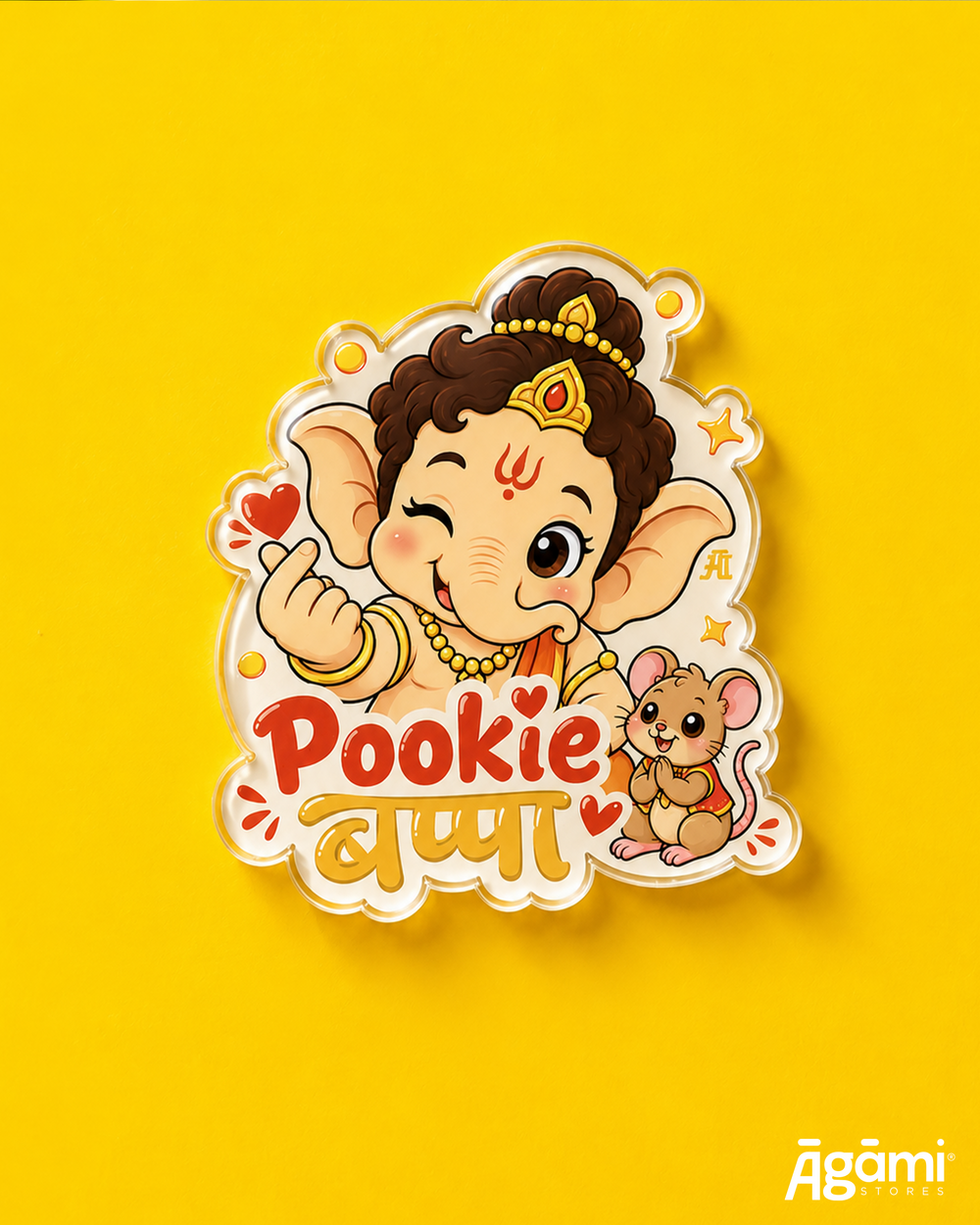 Pookie Bappa | Acrylic Fridge Magnet
