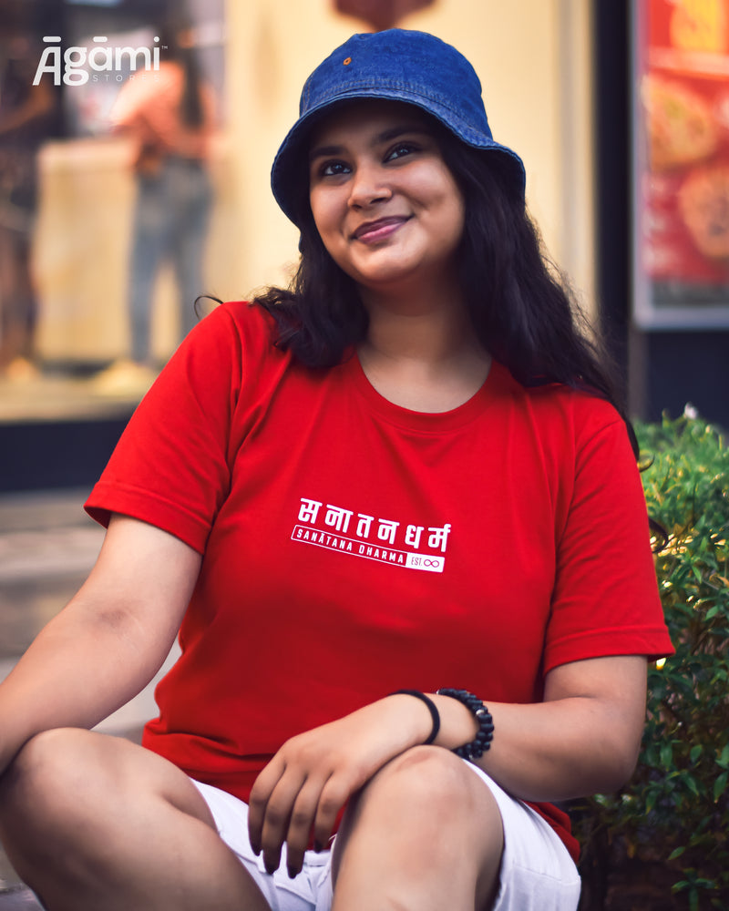 Classic Sanātana Dharma Tshirt - Red