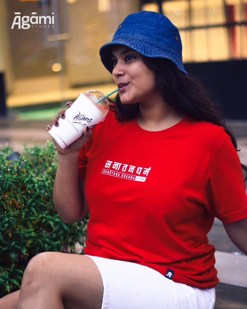 Classic Sanātana Dharma Tshirt - Red