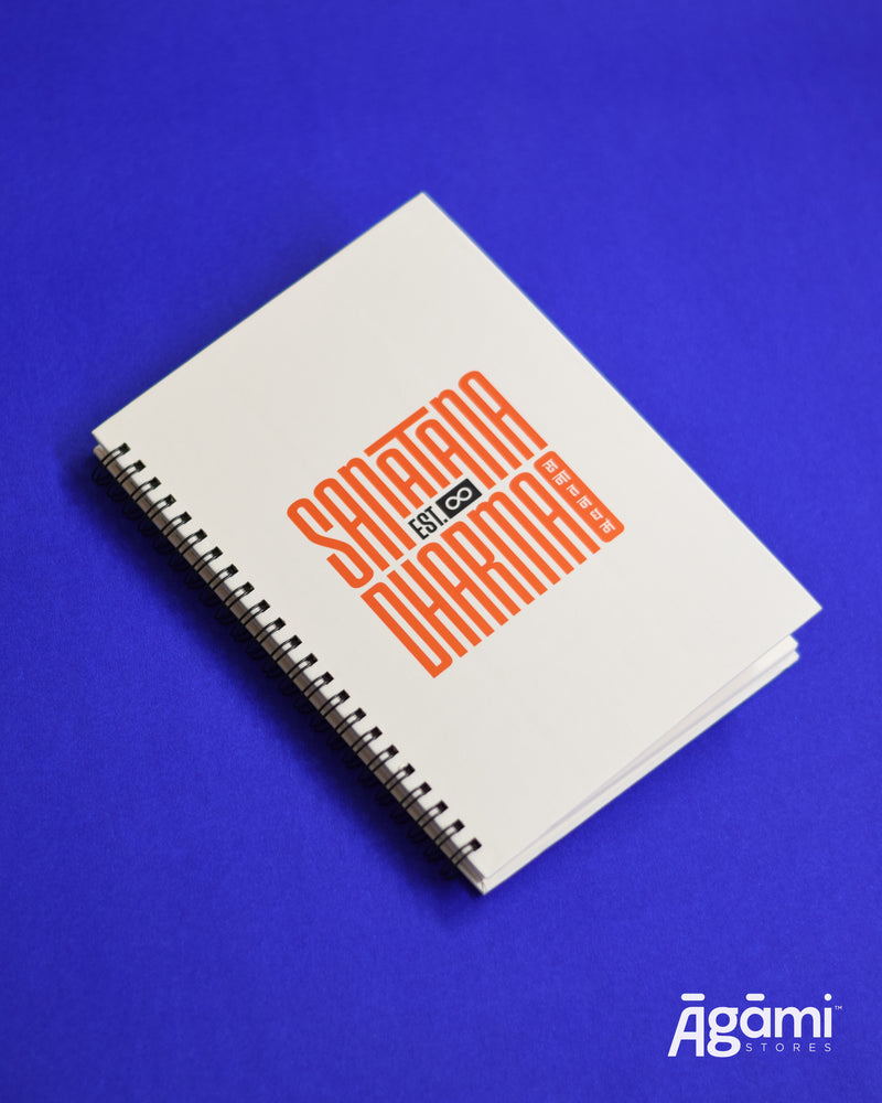 Sanātana Dharma Spiral A5 Notebook | White