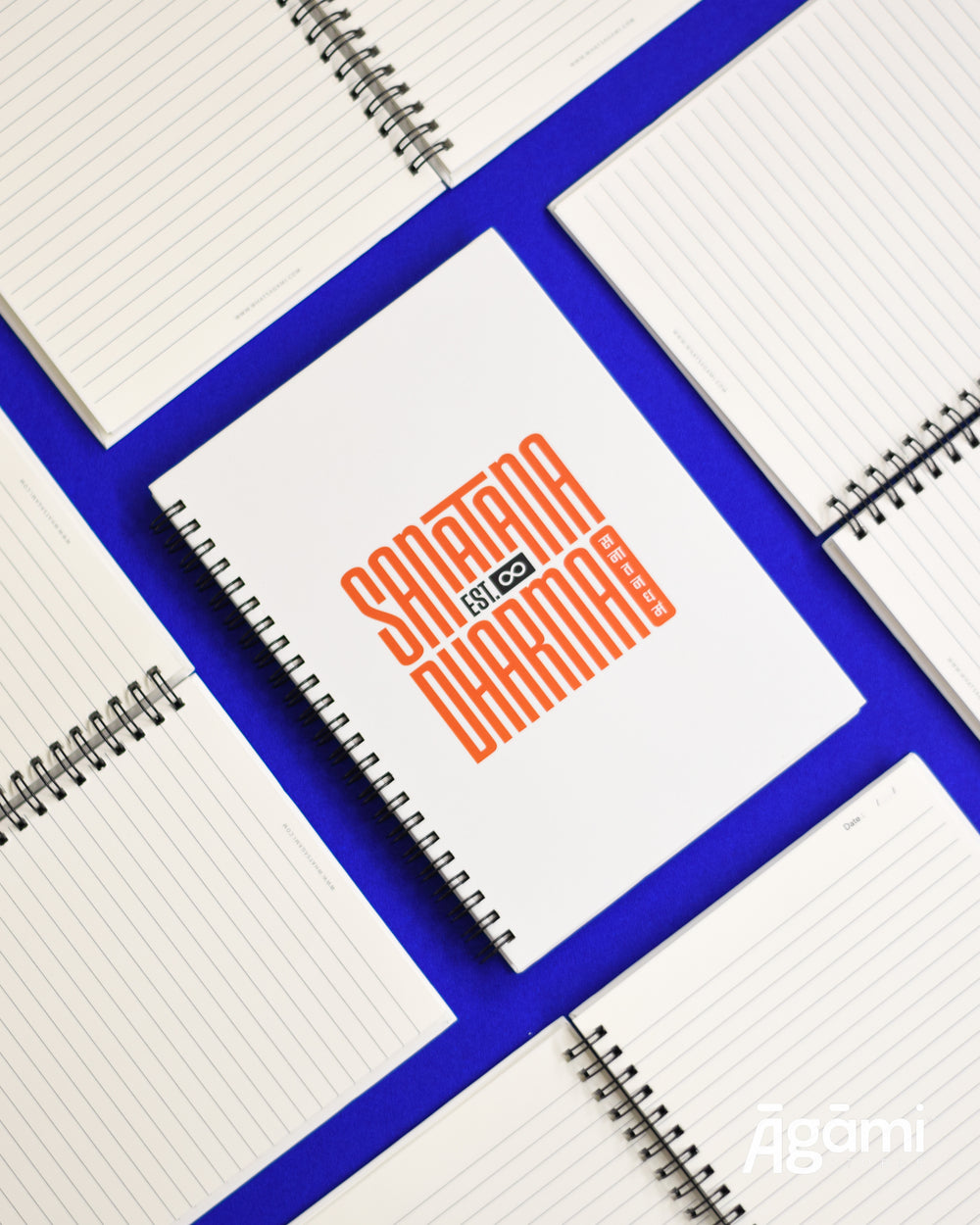 Sanātana Dharma Spiral A5 Notebook | White