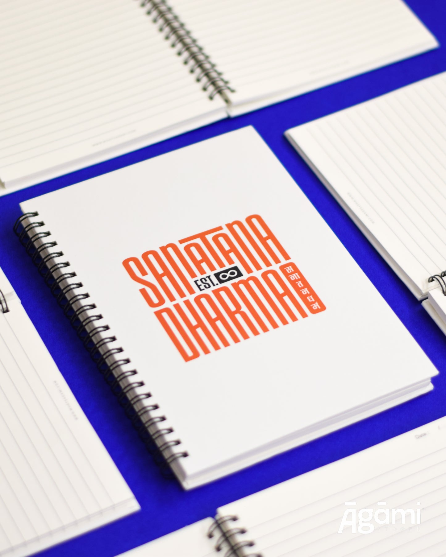 Sanātana Dharma Spiral A5 Notebook | White