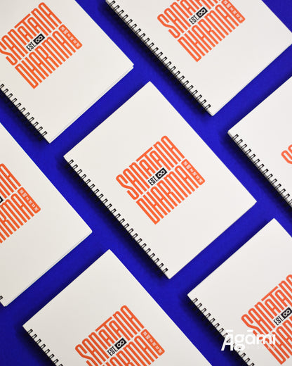 Sanātana Dharma Spiral A5 Notebook | White