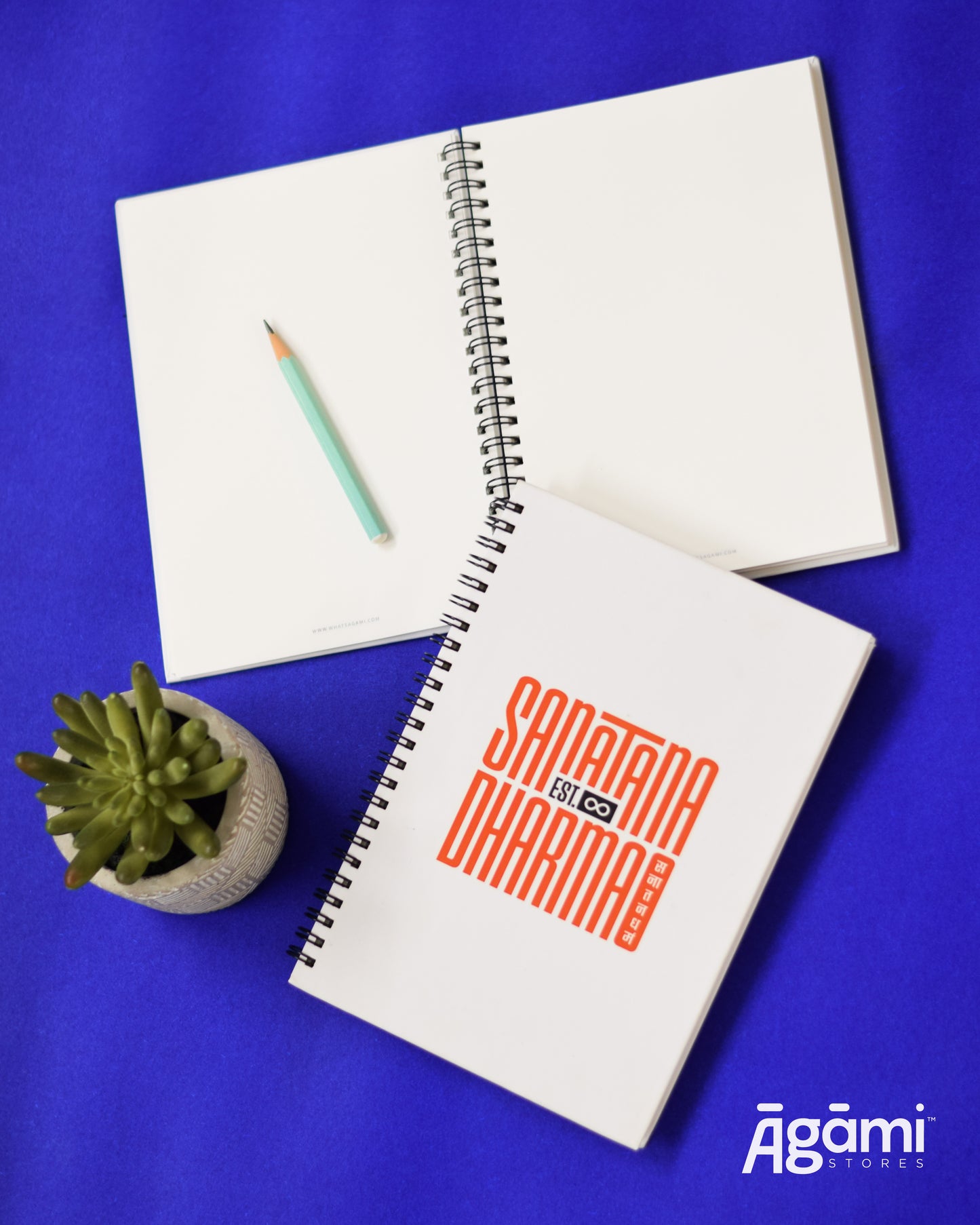 Sanātana Dharma Spiral A5 Notebook | White