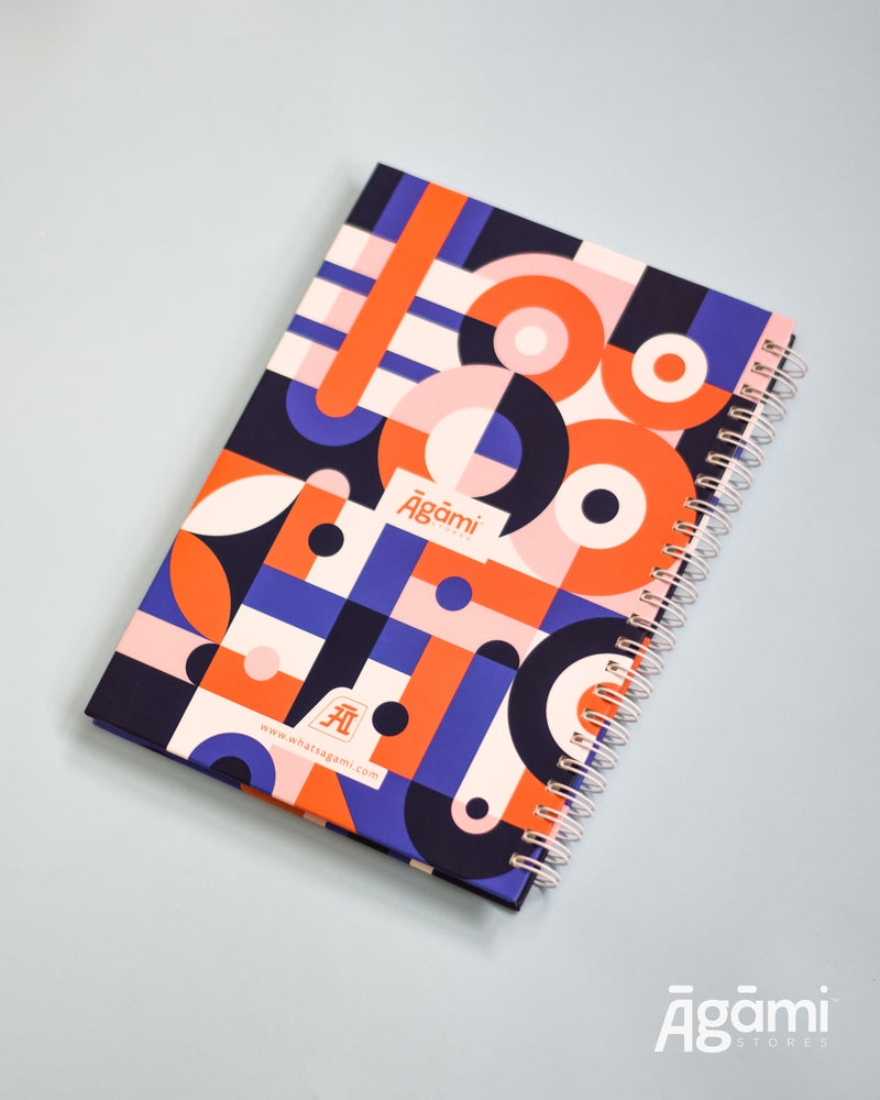 Sanatani Symbols A5 Spiral Notebook