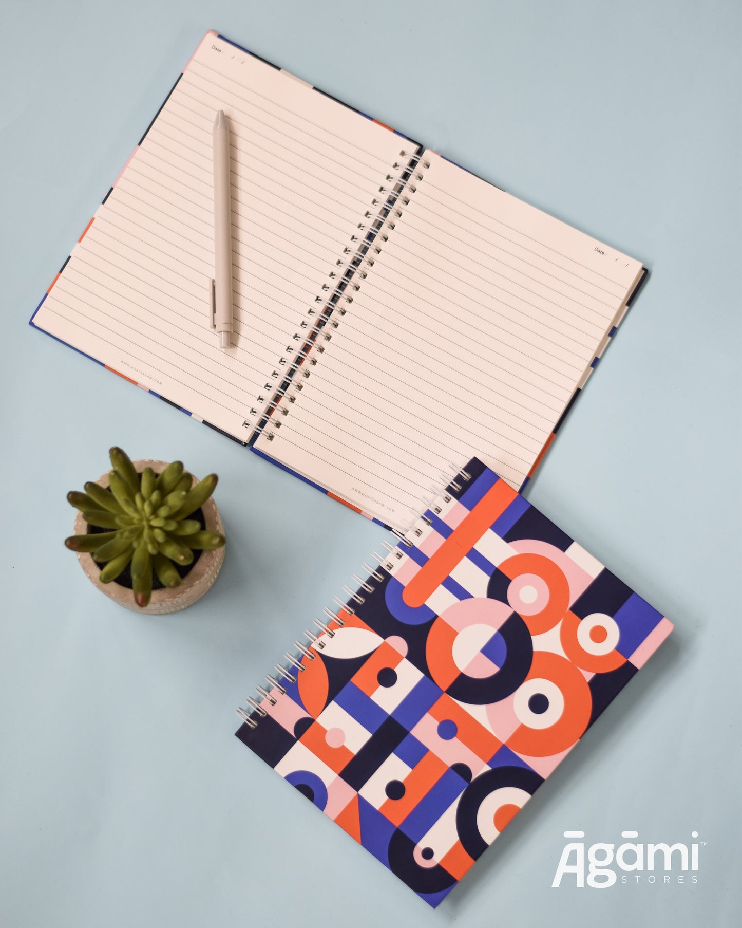 Sanatani Symbols A5 Spiral Notebook