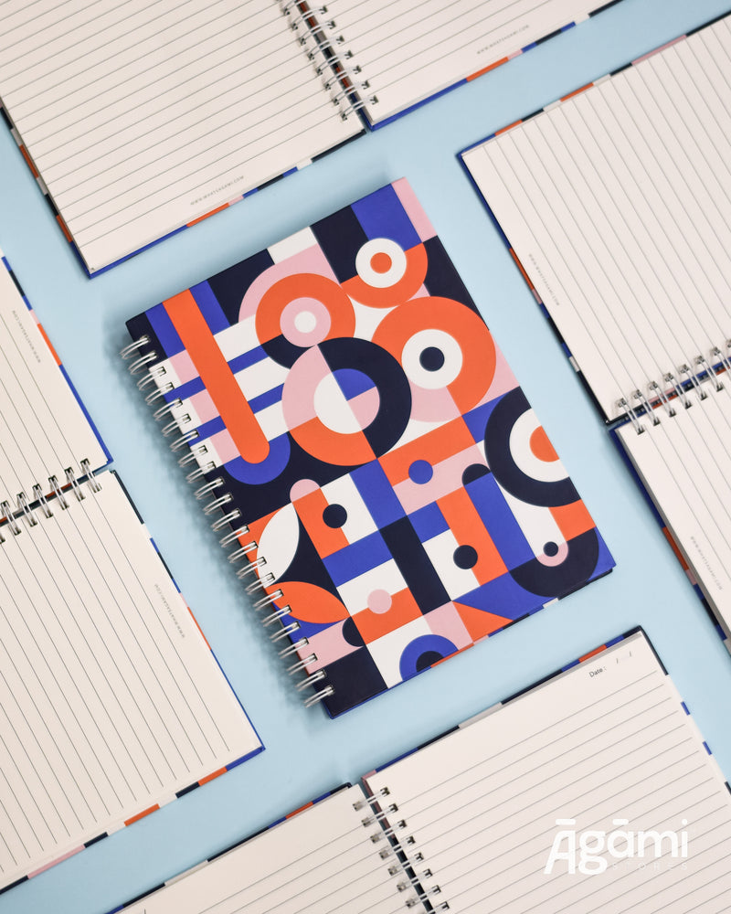 Sanatani Symbols A5 Spiral Notebook