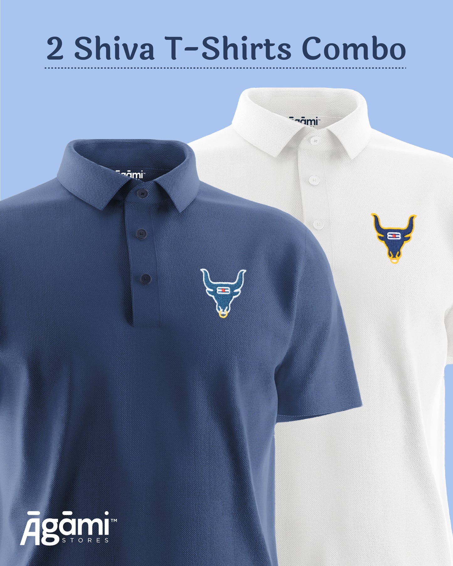 Combo Pack of 2 Polo Shiva Tshirts
