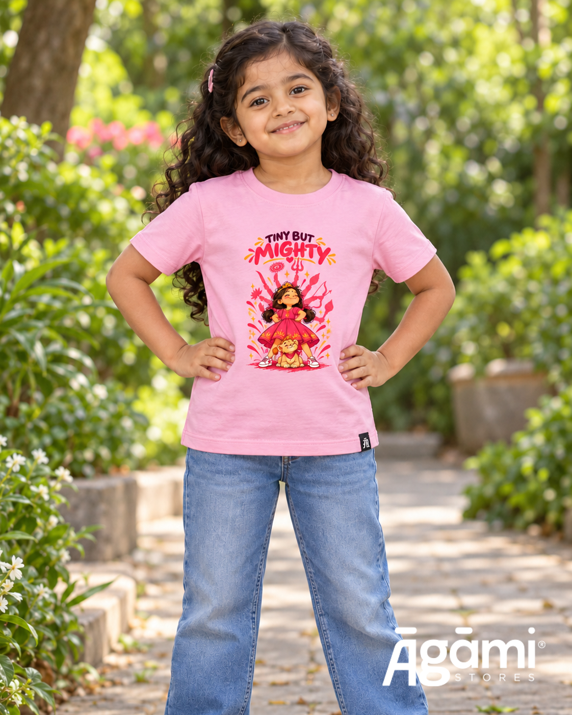Tiny But Mighty - Kids Tshirt | Pink