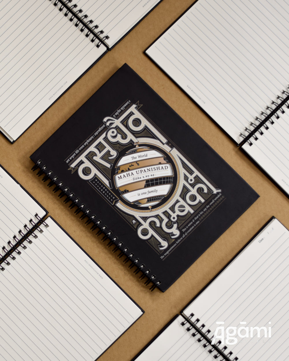 Vasudhaeva Kutumbukum Spiral A5 Notebook