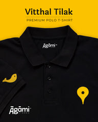 Vitthal Tilak Polo Tshirt - Black