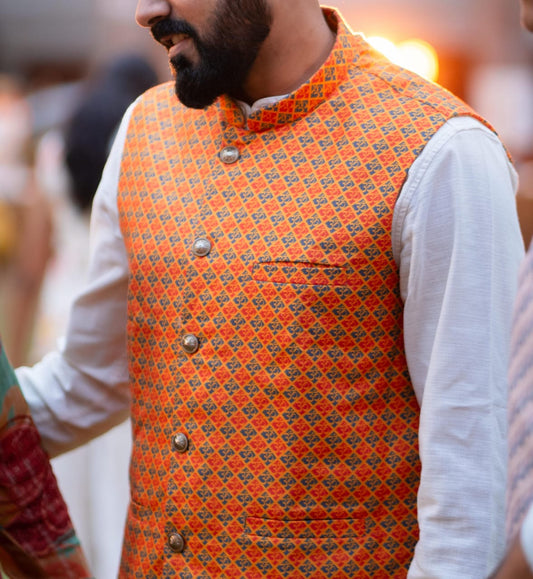 Modi Jacket | Om Pattern