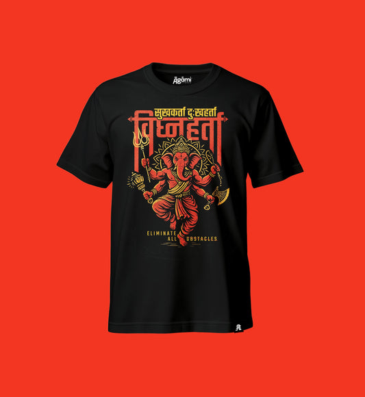Ganpati Vighnaharta - Black | Regular Fit