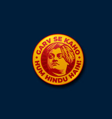 Garv se Kaho Hindu Hain - English | Pin Badge + Magnet