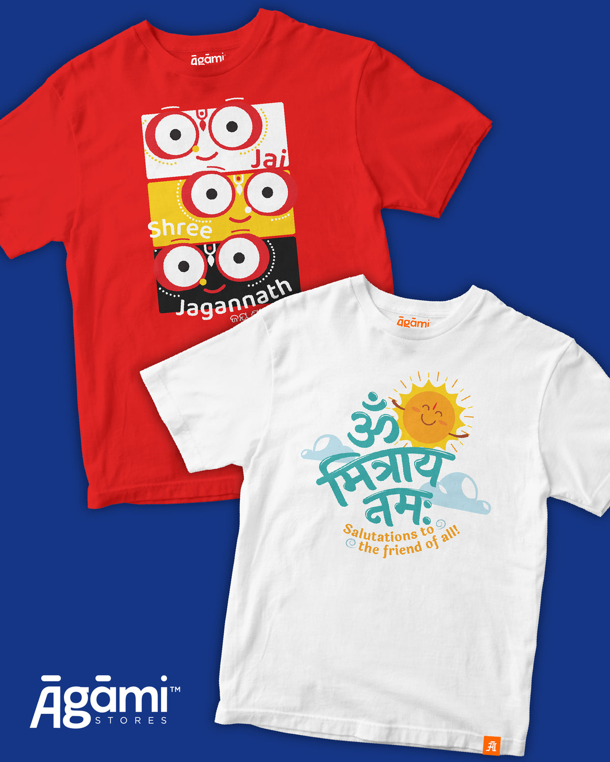 combo:jai-shree-jagannath-kids-tshirt-red,om-mitray-namah-kids-yoga-tshirt