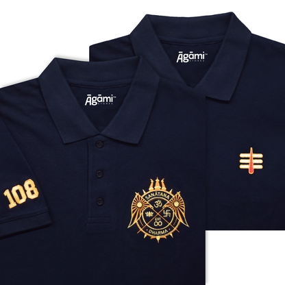 combo:sanatana-dharma-polo-neck-t-shirt-navy-blue,mahakal-tilak-polo-neck-t-shirt-navy-blue