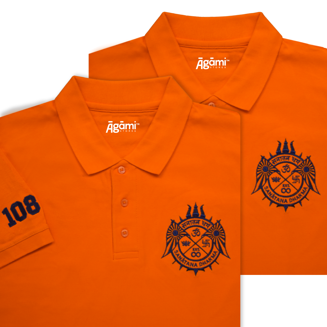 combo:sanatana-dharma-polo-neck-tshirt-orange,sanatana-dharma-polo-neck-tshirt-orange
