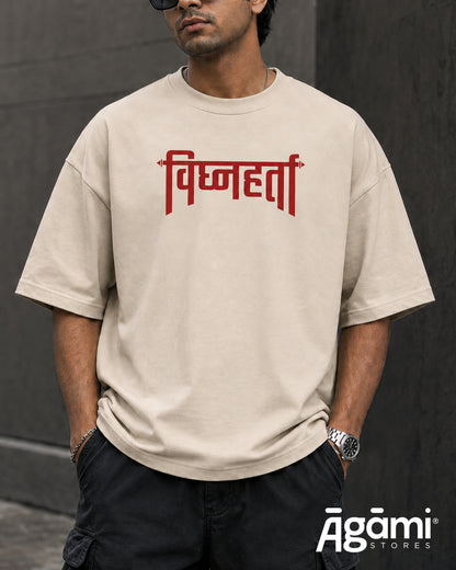 Ganpati Vighnaharta - Cream Oversized