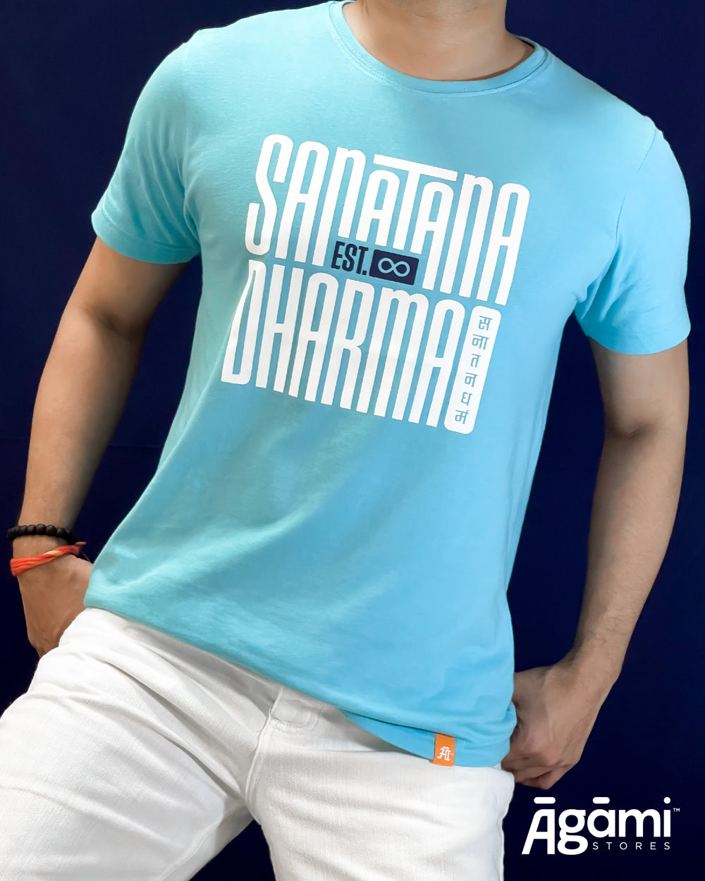 Sanātana Dharma Tshirt - Aqua