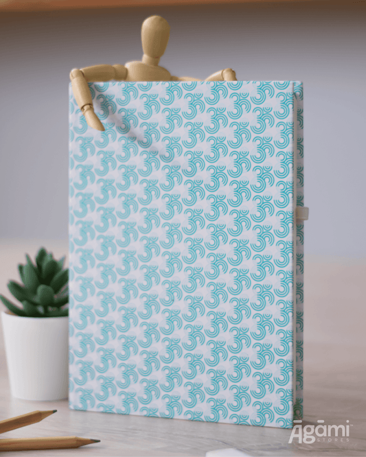 Om Pattern | Aqua Blue - Āgāmi