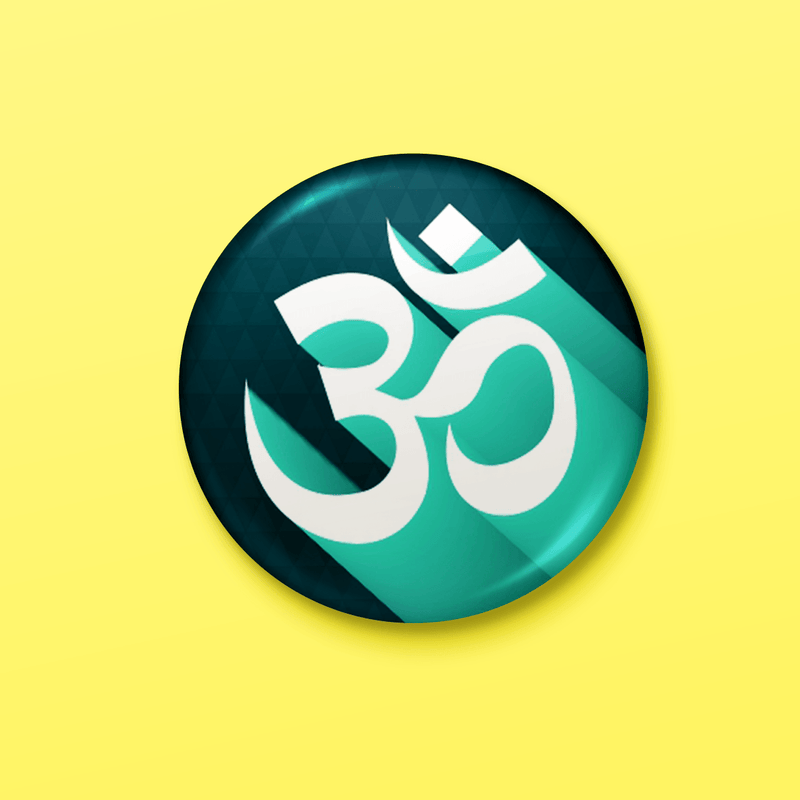 Om Symbol | Pin Badge + Magnet - Āgāmi